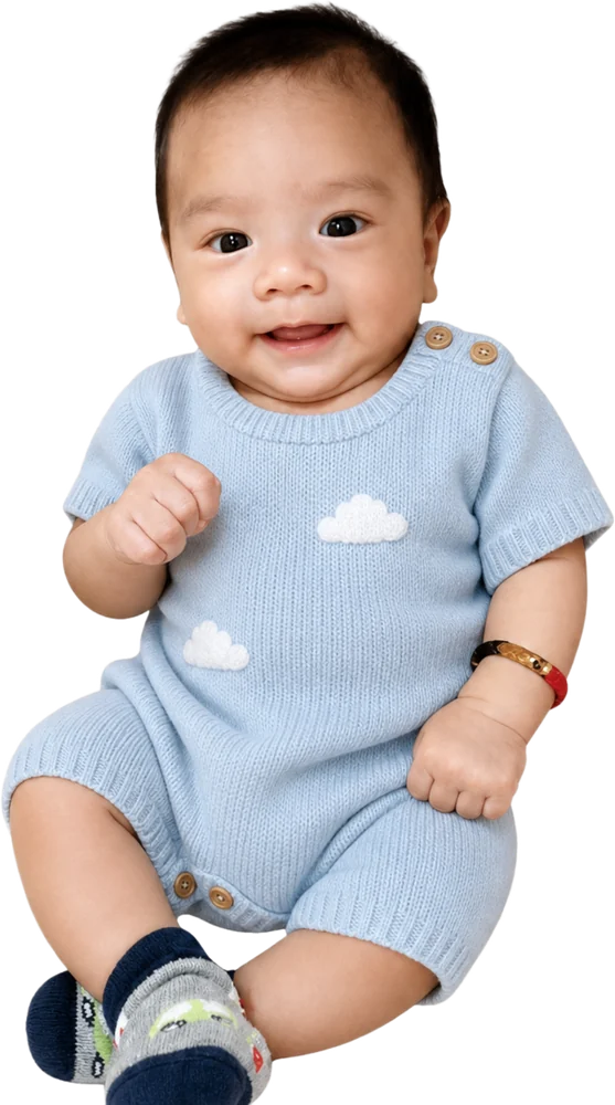 Baby Marc Angelou smiling